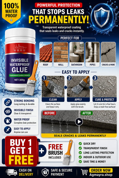 Invisible Waterproof Glue Buy 1 Get 1 Free With Brush