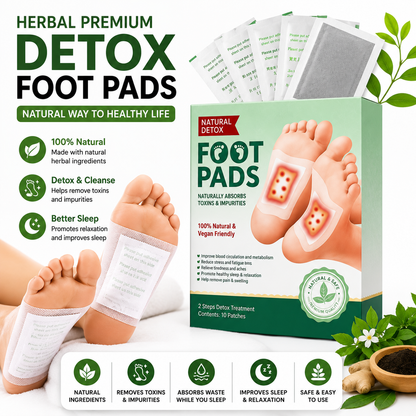Herbal Premium Detox Foot Pads | Natural Foot Detox Patch | Buy 1 Get 1 Free